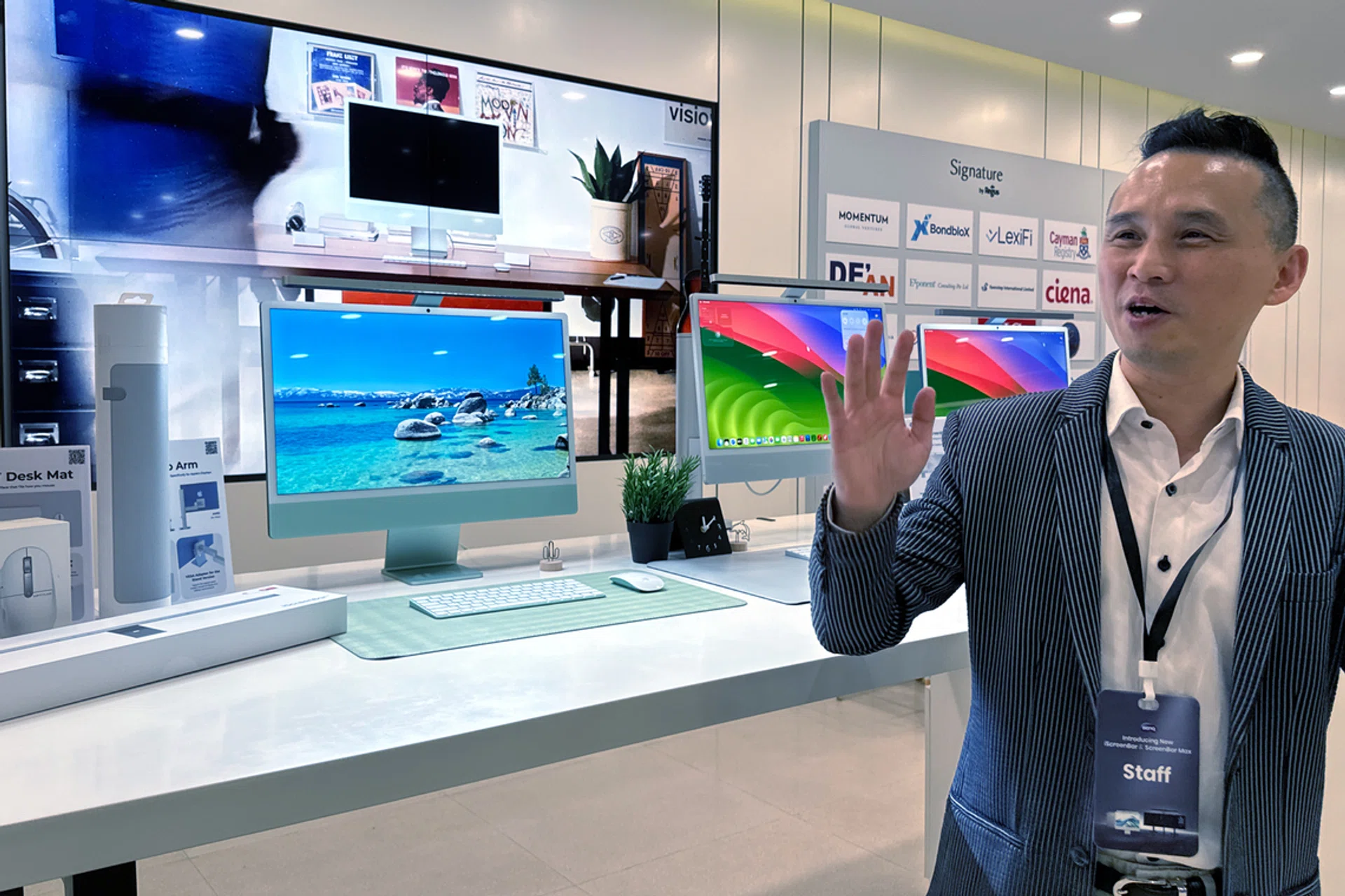 BenQ monitor lights iScreenBar for iMac and ScreenBar Max for dual-monitor
