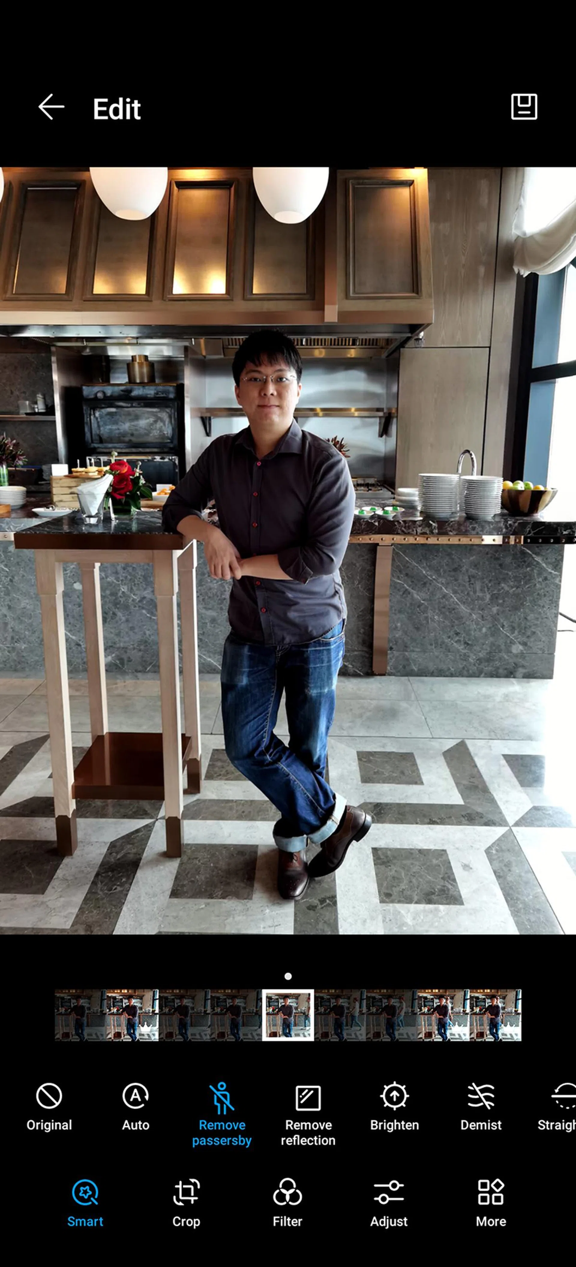 After applying AI Remove Passerby.