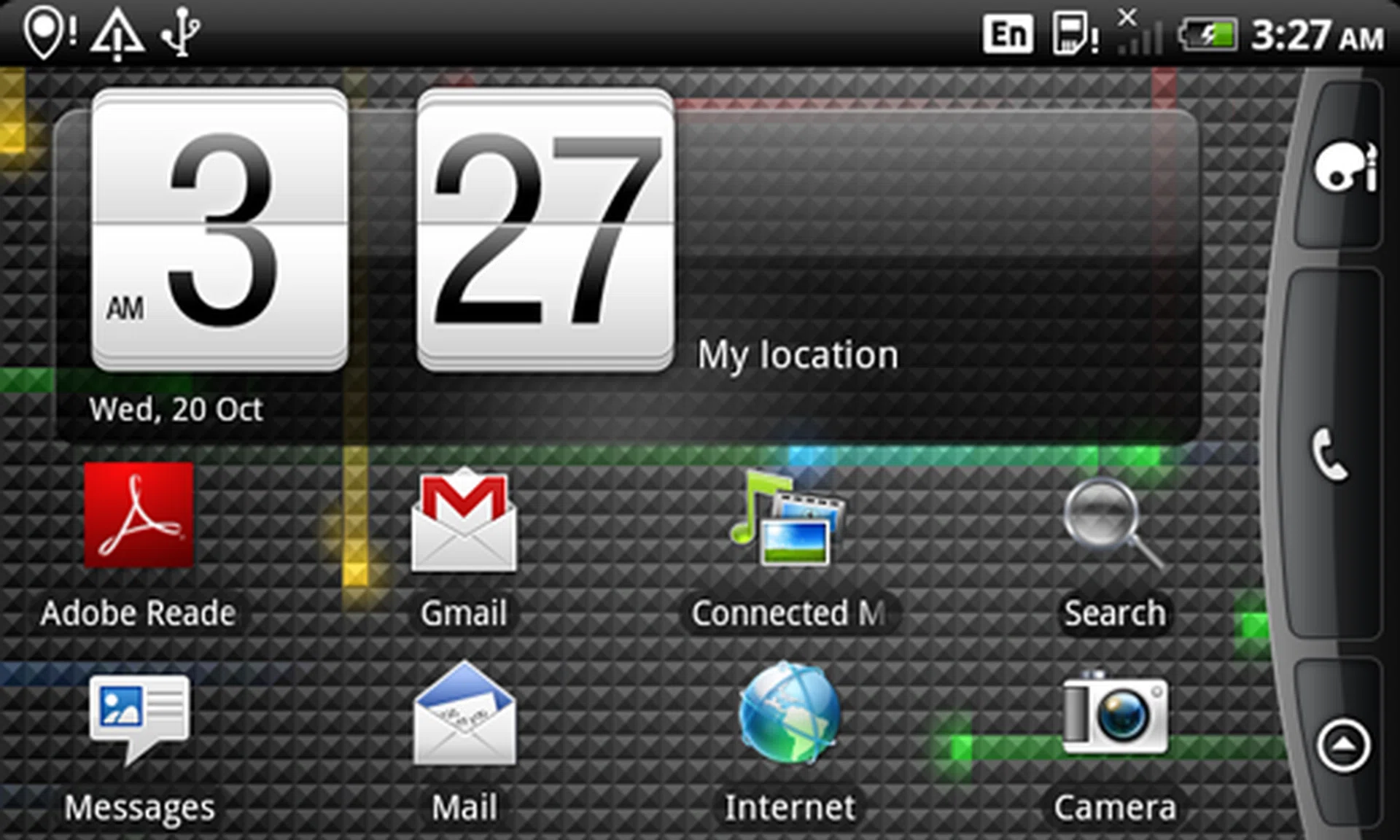 If you prefer to work on landscape orientation, you'll be glad to know that even the HTC Sense home page orientates accordingly when the keyboard is active.