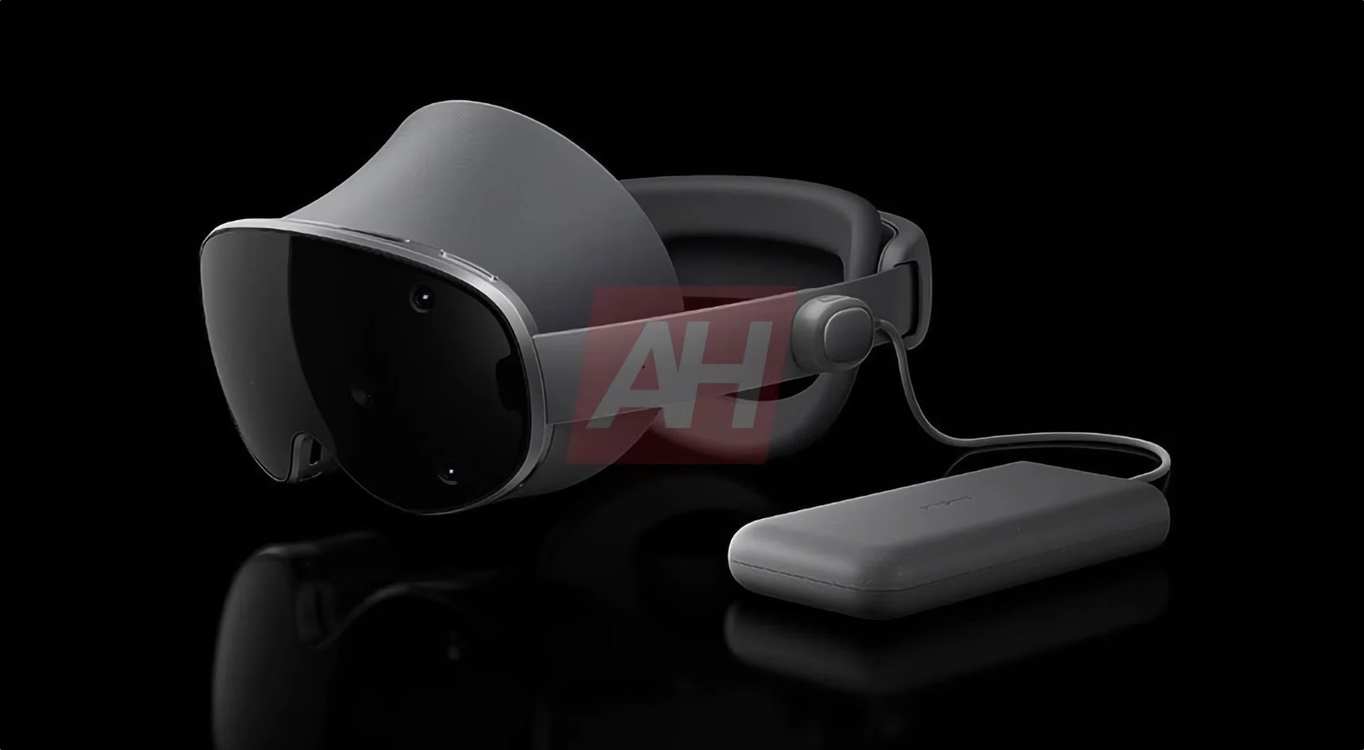 The Samsung Galaxy XR headset with its battery pack.