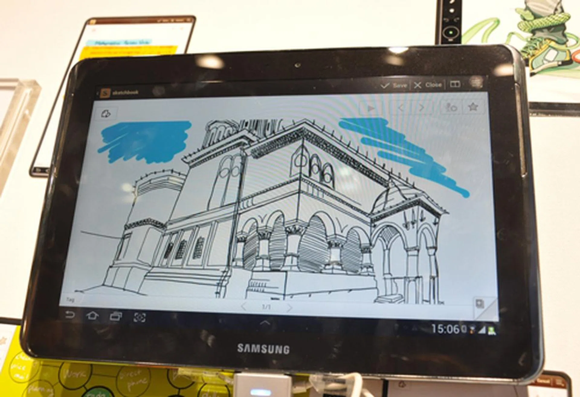 Samsung has redesigned the S Pen for the Galaxy Note 10.1 to be more sensitive to pressure than the Galaxy Note, which makes for a highly organic drawing experience.