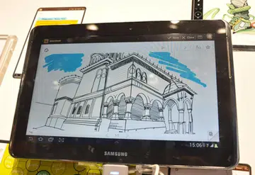 Samsung has redesigned the S Pen for the Galaxy Note 10.1 to be more sensitive to pressure than the Galaxy Note, which makes for a highly organic drawing experience.