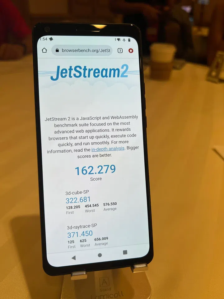 Testing web-browsing ability using the latest Google Chrome build also saw ~40% higher performance than its predecessor.