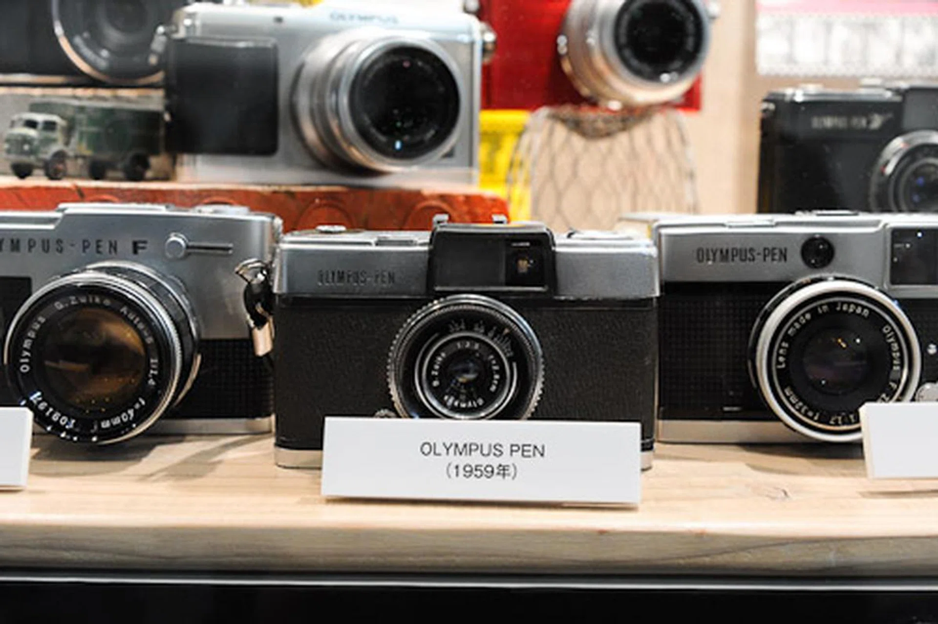 Original Olympus Pen cameras.