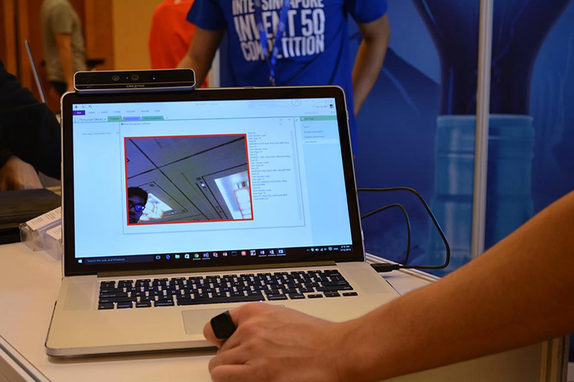 The solution relies on an Intel RealSense 3D camera to obtain crowd data.