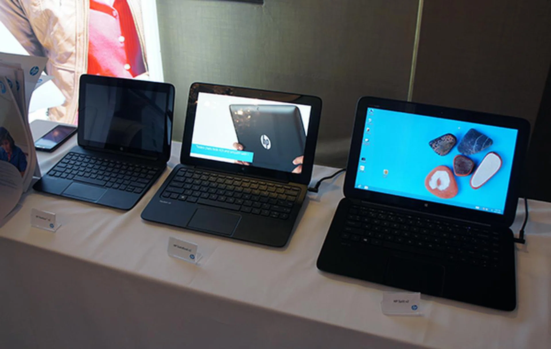HP's latest convertible tablet PCs, the Pavilon x2, Slatebook x2 and Split x2.
