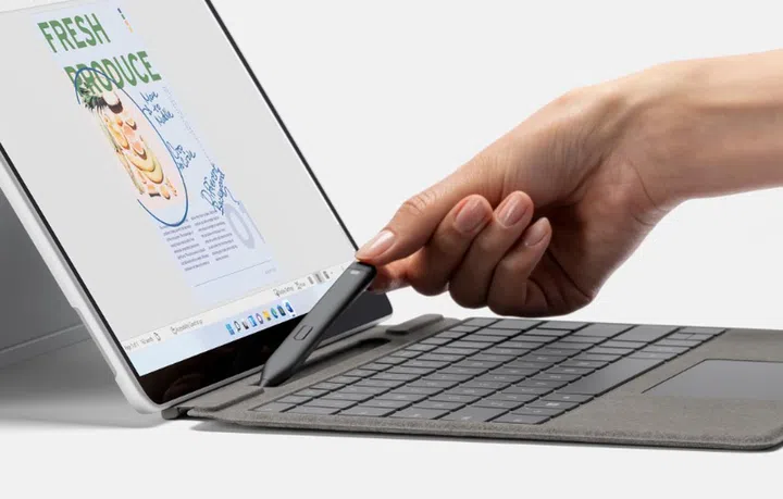 The pen now has its own slot in the keyboard for charging. Image source: Microsoft