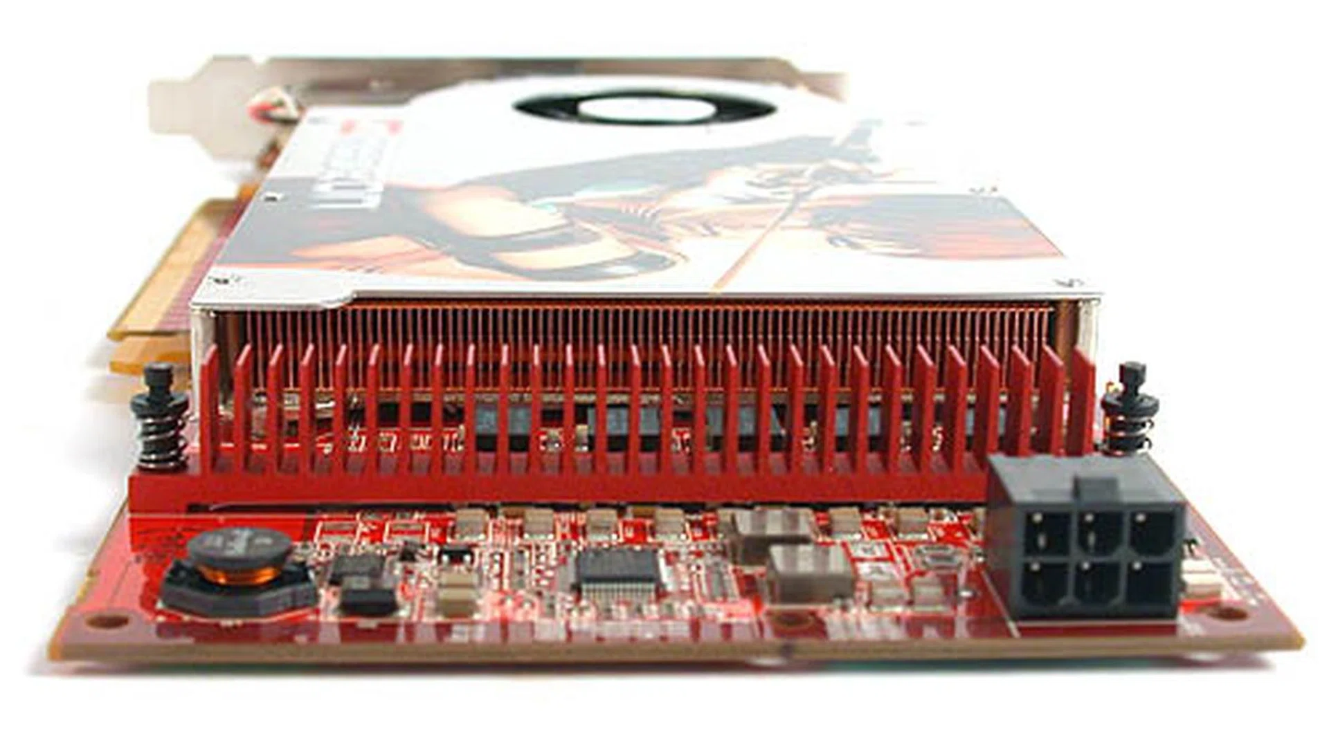 Besides the above average length of its PCB, the Radeon X1800 GTO also requires a dedicated power connector, which is provided in the package.