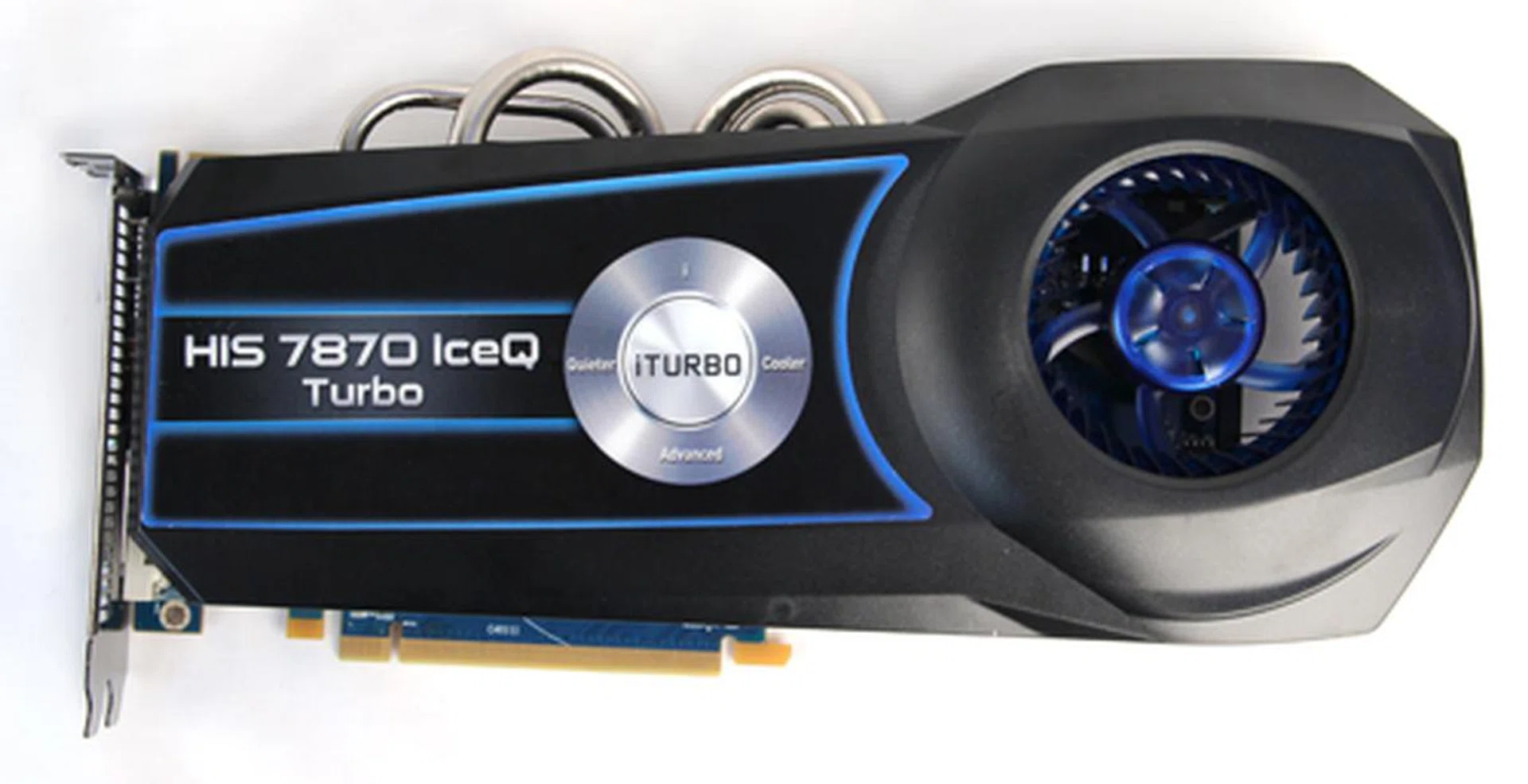 Like the reference AMD design, HIS uses one large fan in its cooling system, albeit a much bigger unit and its accompanying air flow channel.