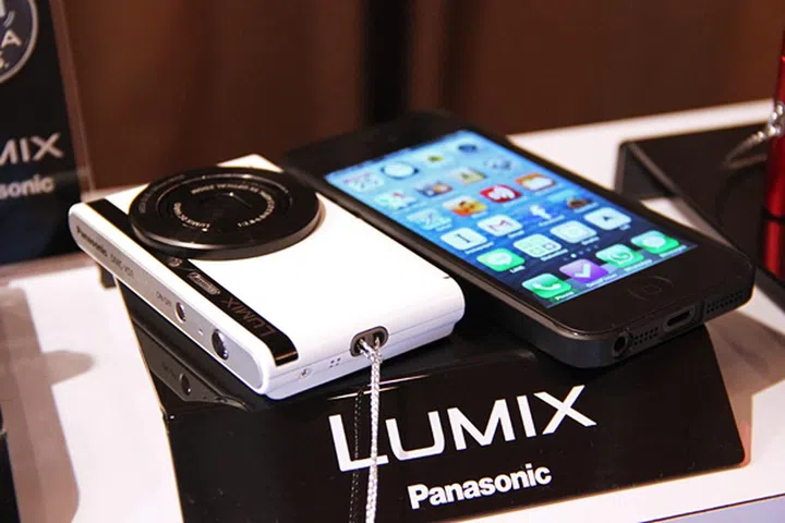 The Lumix XS1 is impressively slim, and not much thicker than an iPhone 5.