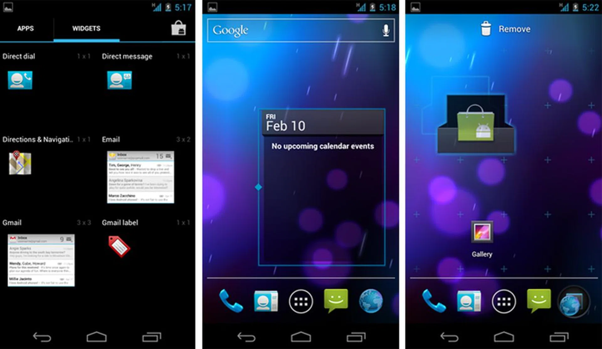 The user interface takes a cue from its Honeycomb cousin, such as uninstalling apps from the main menu.