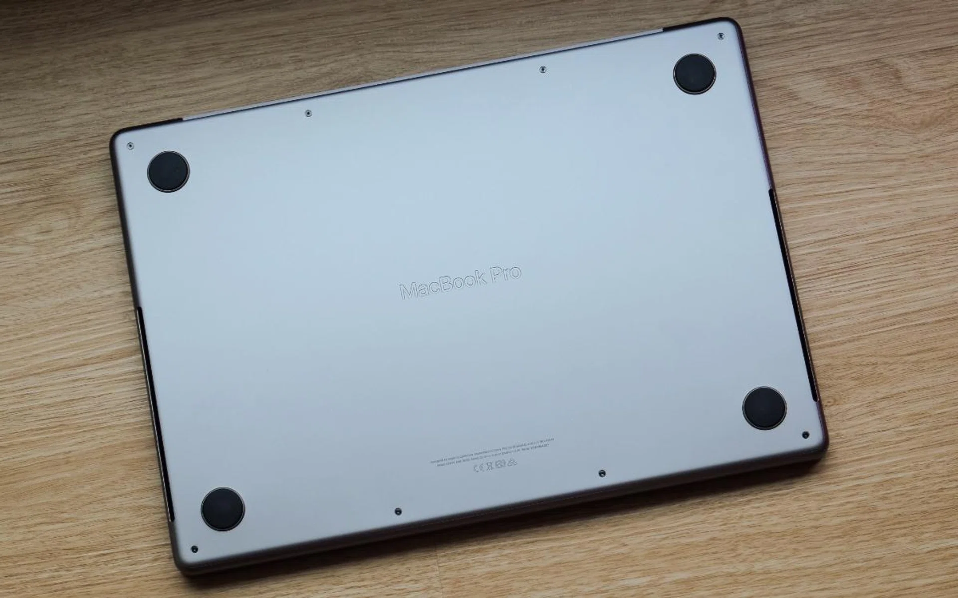 I love the engraved MacBook Pro label.