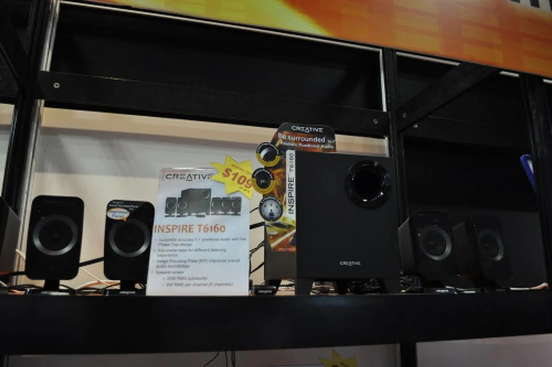 If you want a 5.1 positional audio during games and movies, check out the Inspire T6160 that comes with 5 satellite speakers for just $109. 