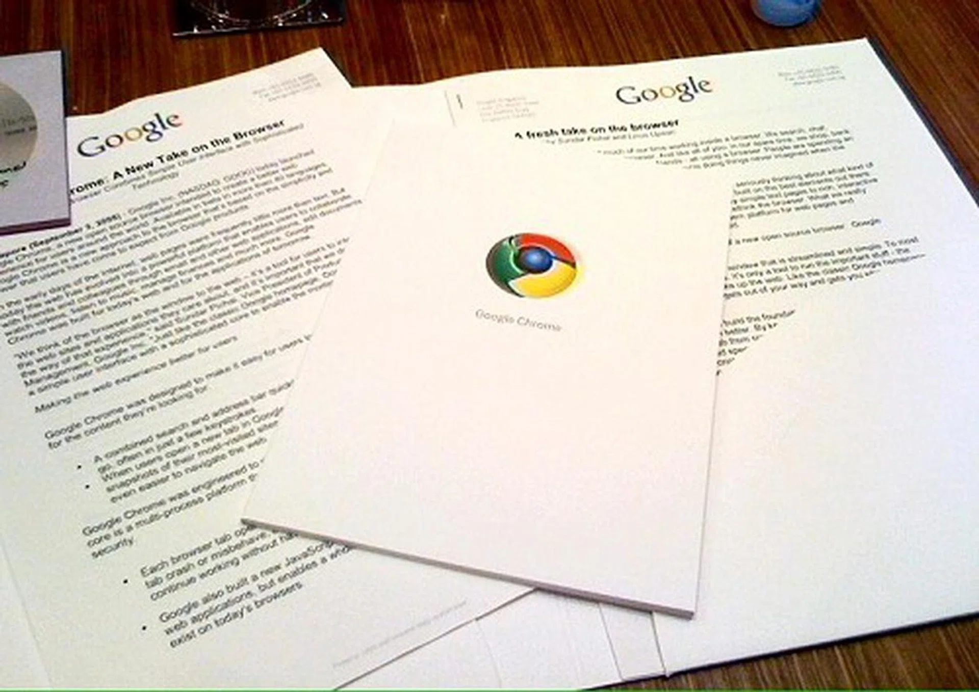 The press kit from Google with the comic book in paper! (This is ours, so you'll just have to make do with the one available online. Sorry!)