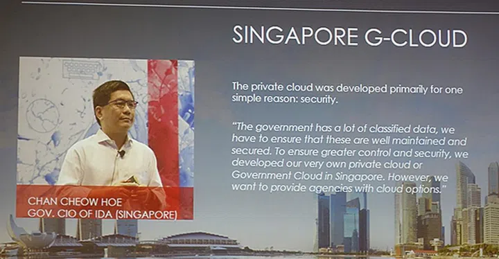The rationaesl behind Singapore's G-Cloud are the importance of data segregation, and data security.