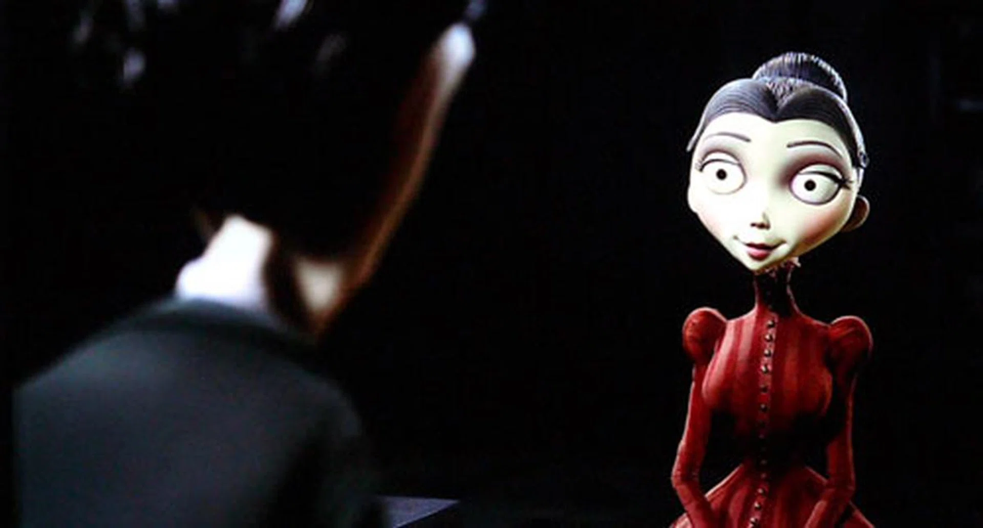 All the buttons on Victoria's dress are clearly visible in this scene. Details are nicely fleshed out without sacrificing black levels, including those on Victor's hair in the foreground.