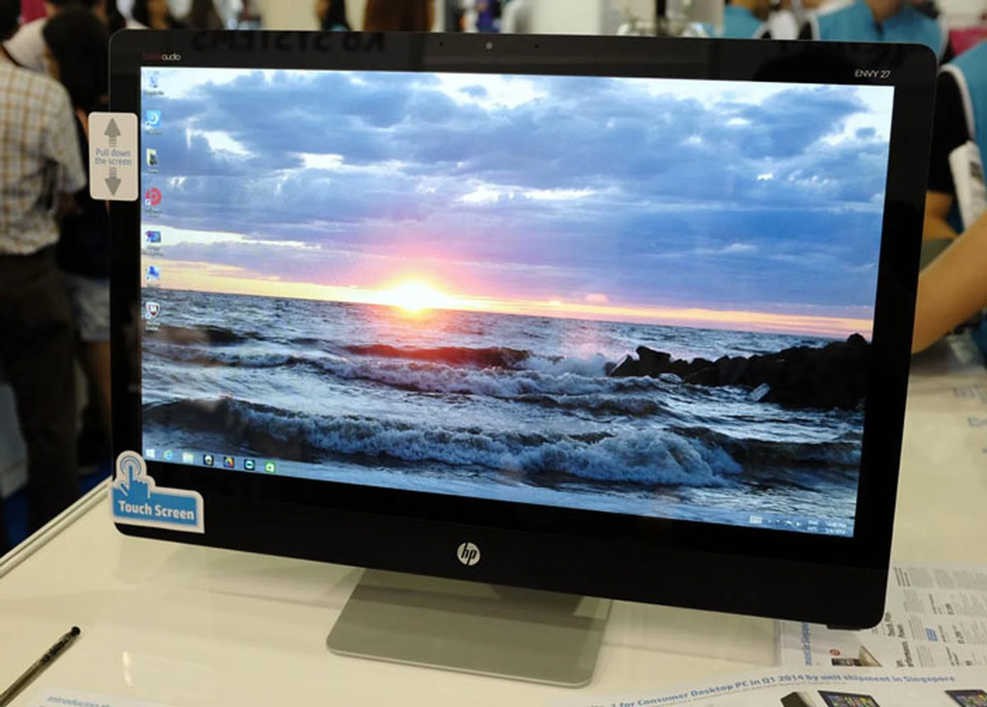 The HP Envy Recline 27 All-In-One boasts a unique adjustable touchscreen that can recline to an almost fully flat position, making it easier to work on, especially if you're writing on it. This 27-inch model boasts an Intel Core i7-4770T processor, 16GB RAM, 1TB HDD, and an NVIDIA GeForce GT730A GPU. It is available for $2,499.