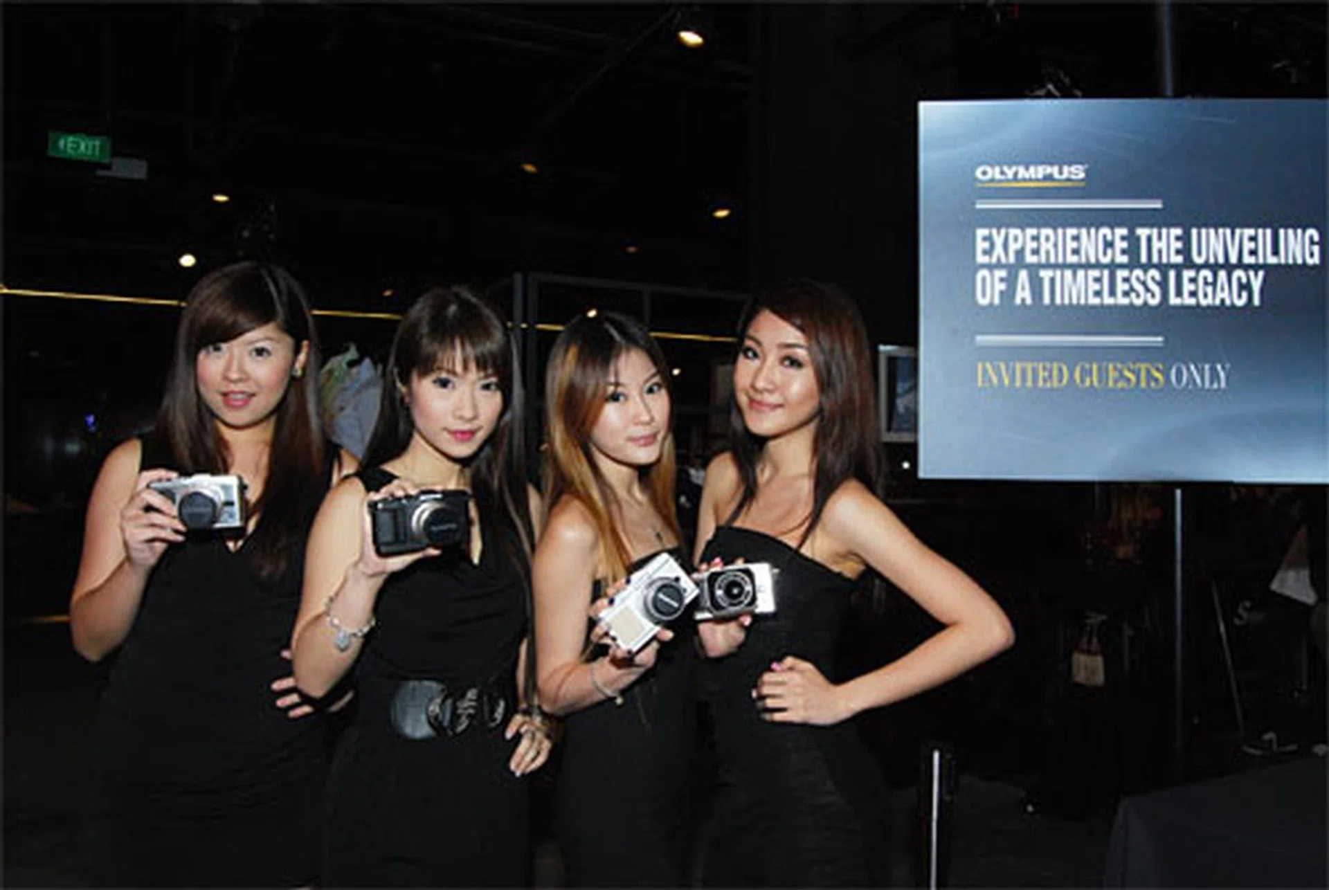 Lovely ladies with the new Olympus PEN E-P3 at the launch event.