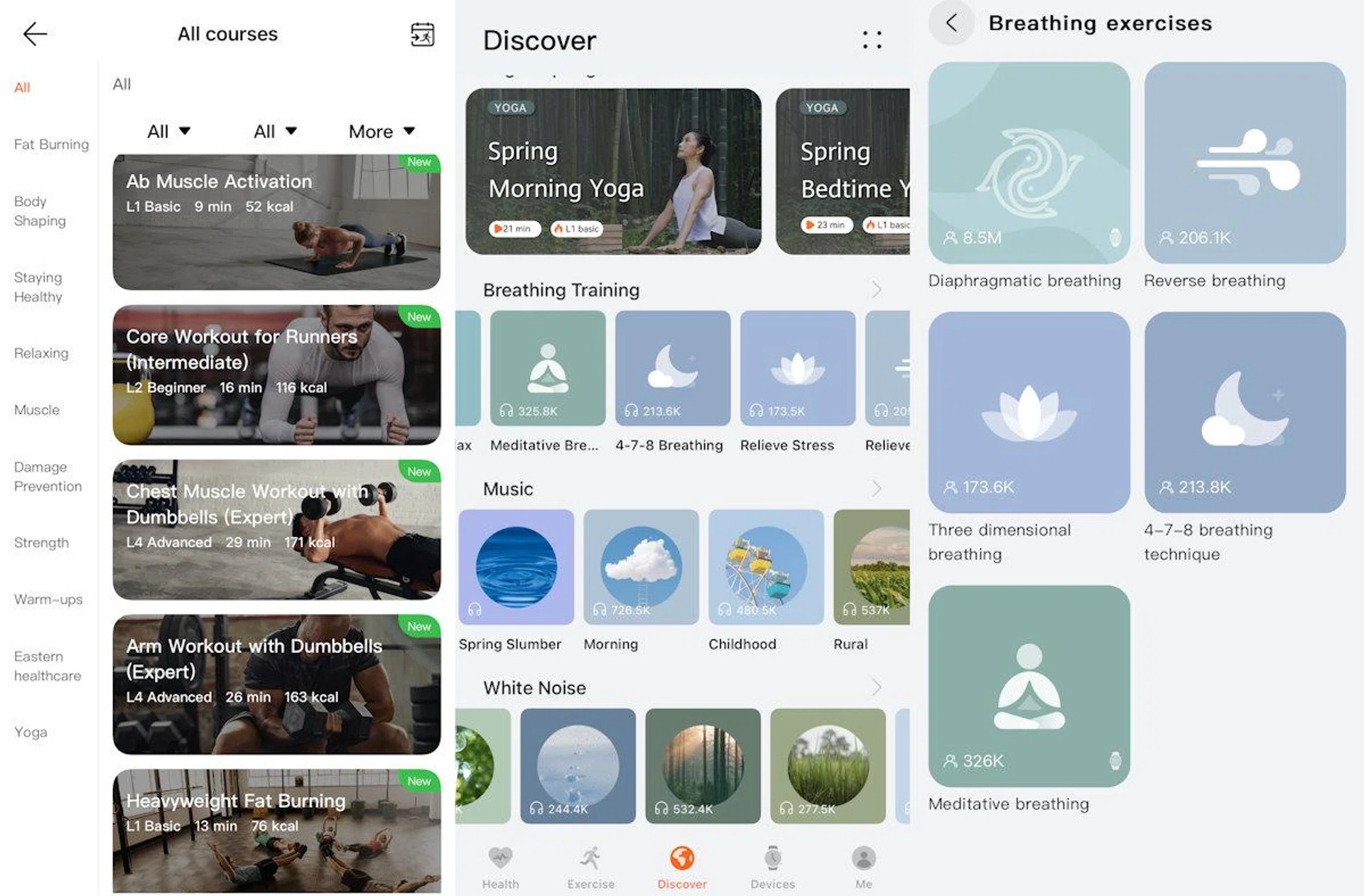 There's a wealth of fitness and wellbeing courses and plans you can access freely on the Huawei Health app. Screenshot: HWZ