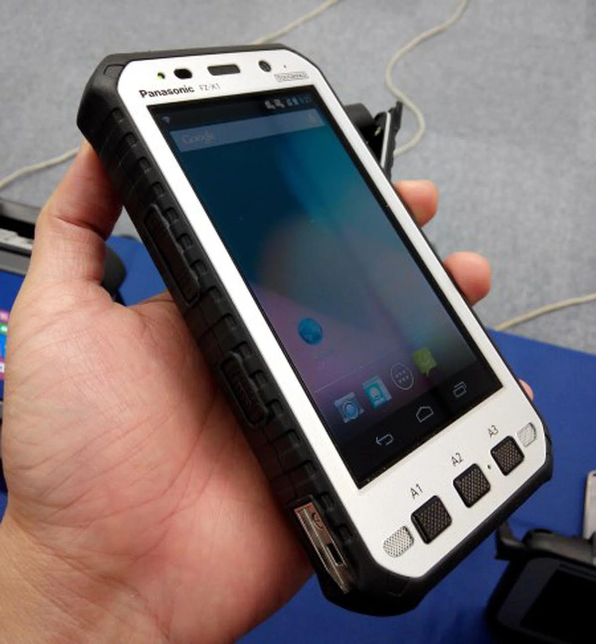 As mobility becomes more important in today's world, the Toughpad series of ruggedized tablets and even Android-based smartphones like the FZ-X1 featured here is the future.