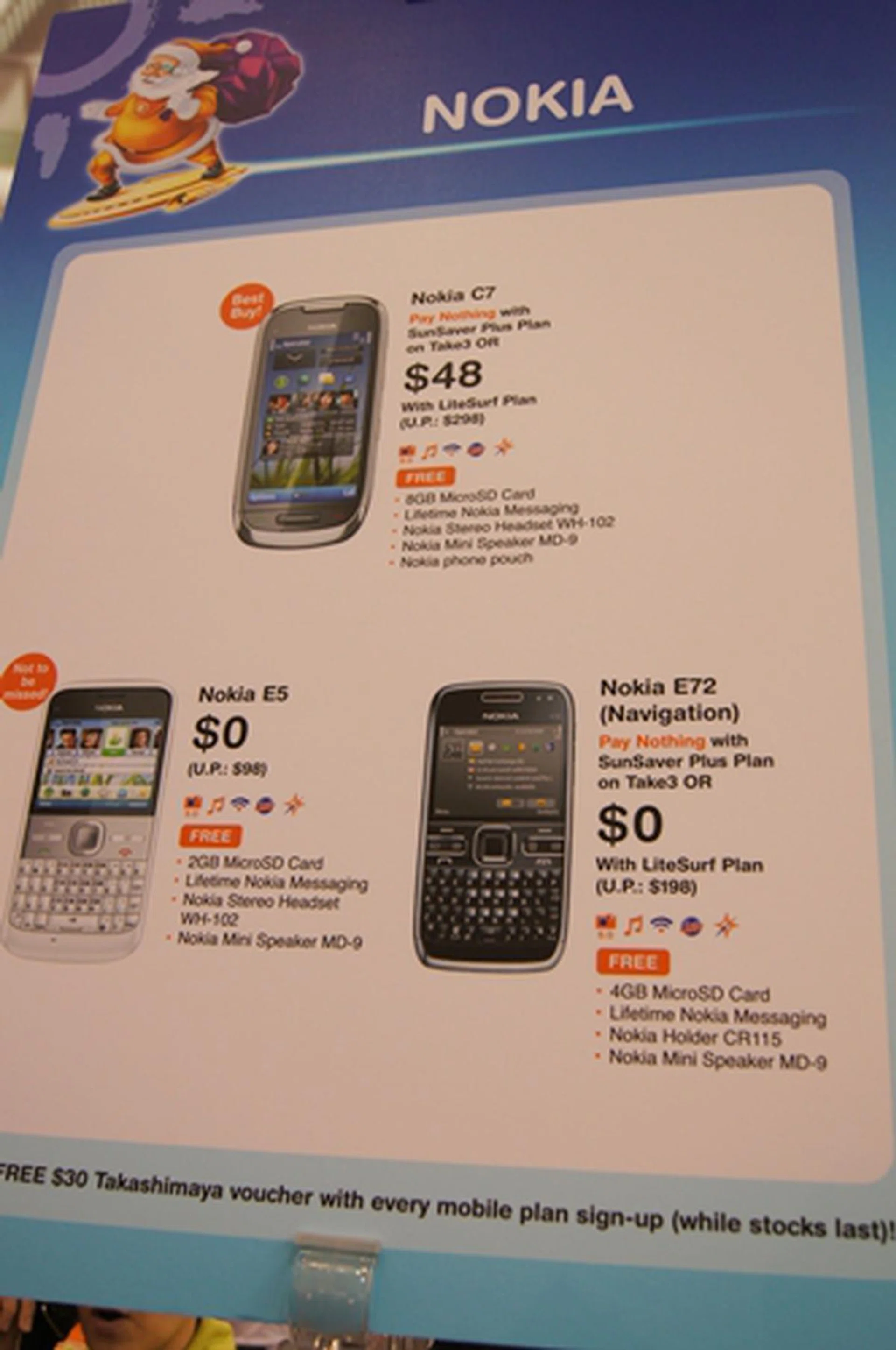 If you are looking for a business-oriented handset, the Nokia E72 is free if you sign up for a SunSaver Plan Plan.