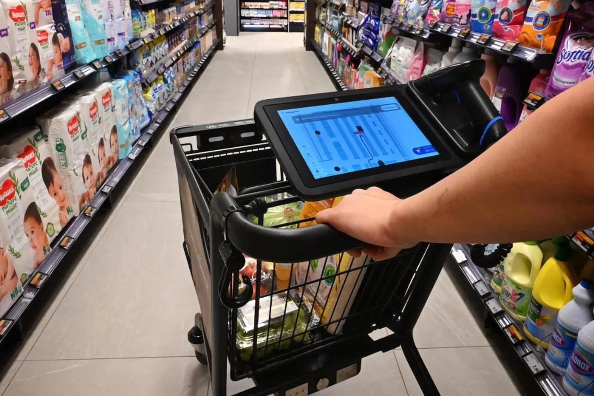 The Smart Cart at FairPrice Punggol Digital District