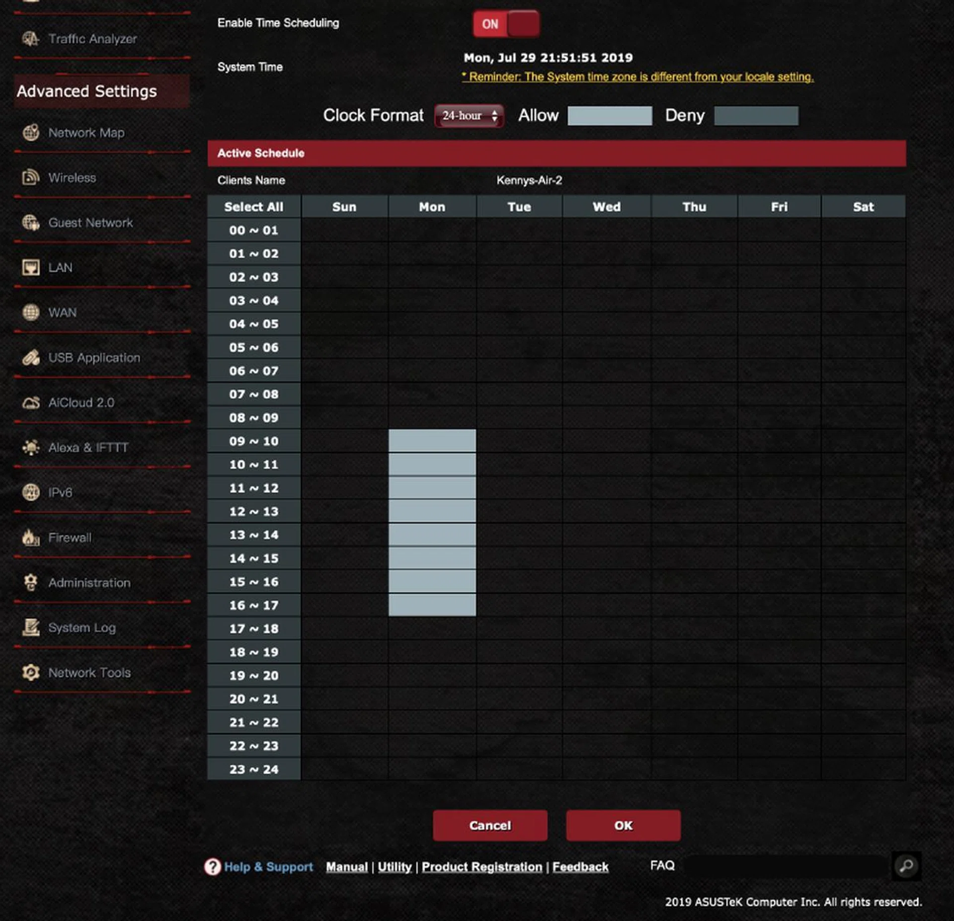 Parental Controls let you manage and/or restrict Internet access.