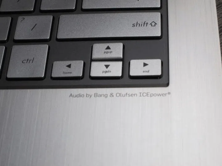 And here, you can see why ASUS is proud of the audio produced by their notebook -- the Bang and Olufsen Ice-Power audio chip.