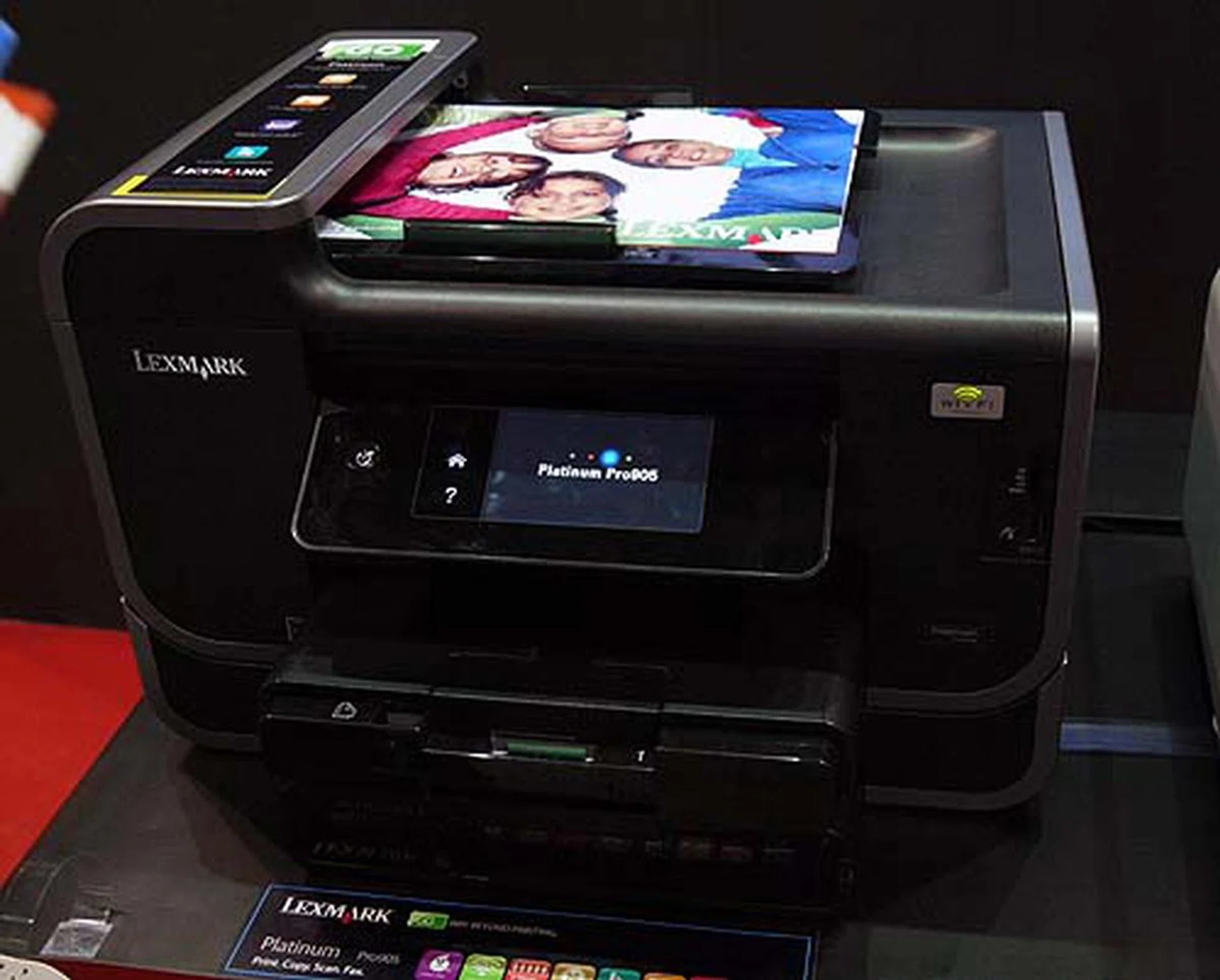 First up, the 4-in-1 Lexmark Pro905, which has won a gold award from HWM with its 33ppm mono and 30 ppm color capabilities, built-in business card scanner feature and a 4.3-inch touch screen. All for just $599.