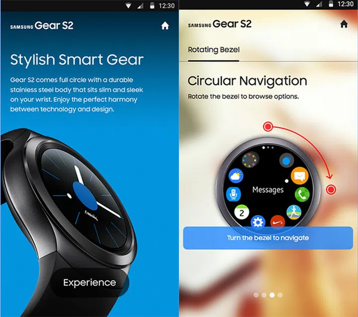 You can launch the simulated experience by tapping on the "Experience" button. (Image Source: Samsung)