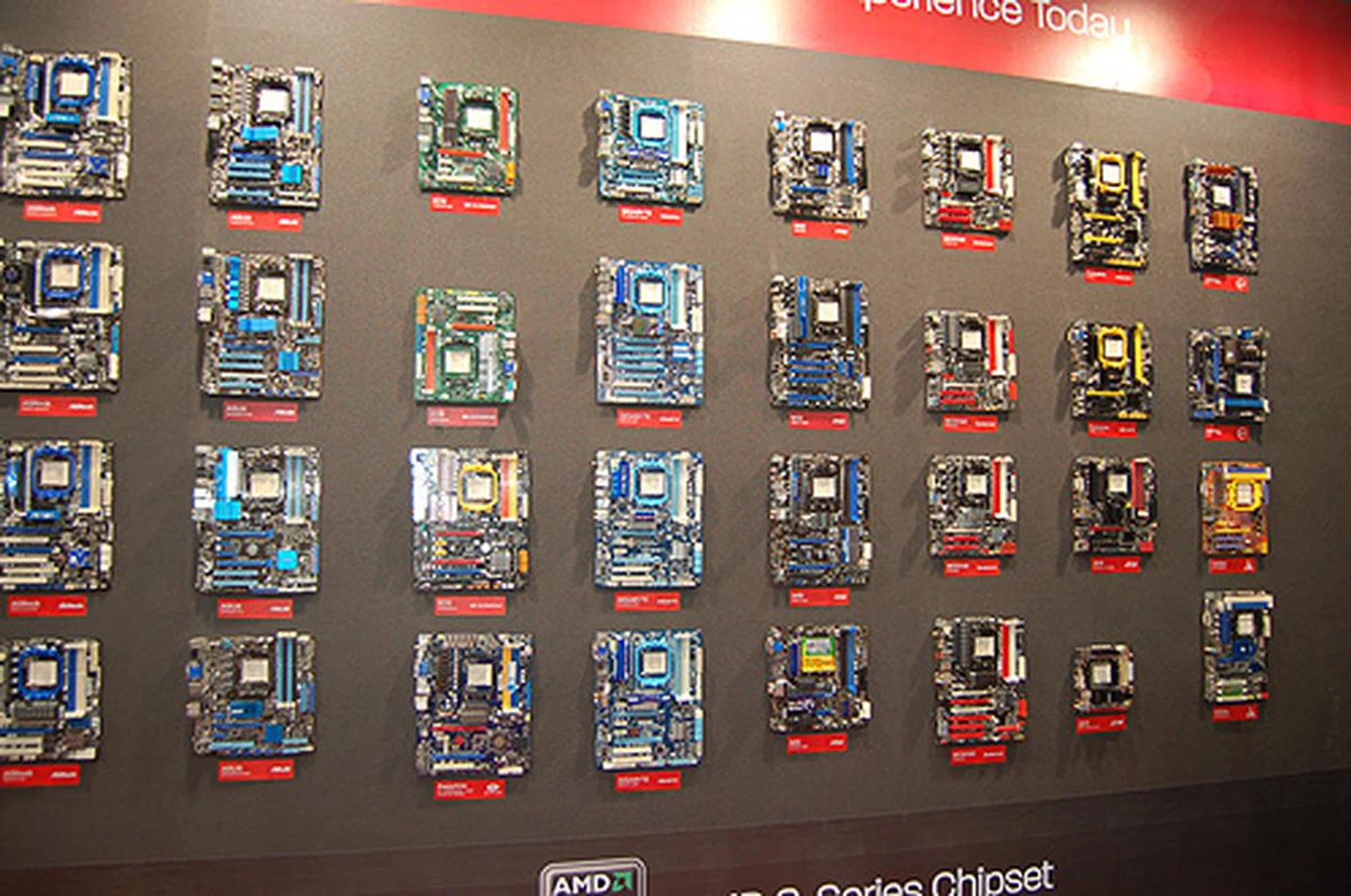 AMD also showcased a wide range of Series 8 motherboards by their partners.