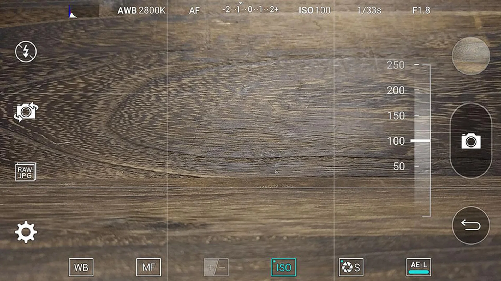Manual mode on the LG V10