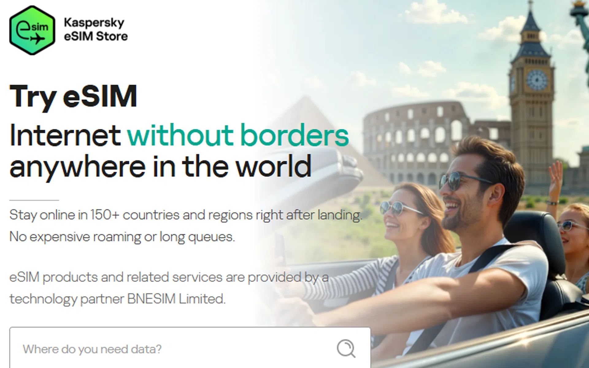 Kaspersky eSIM Store.