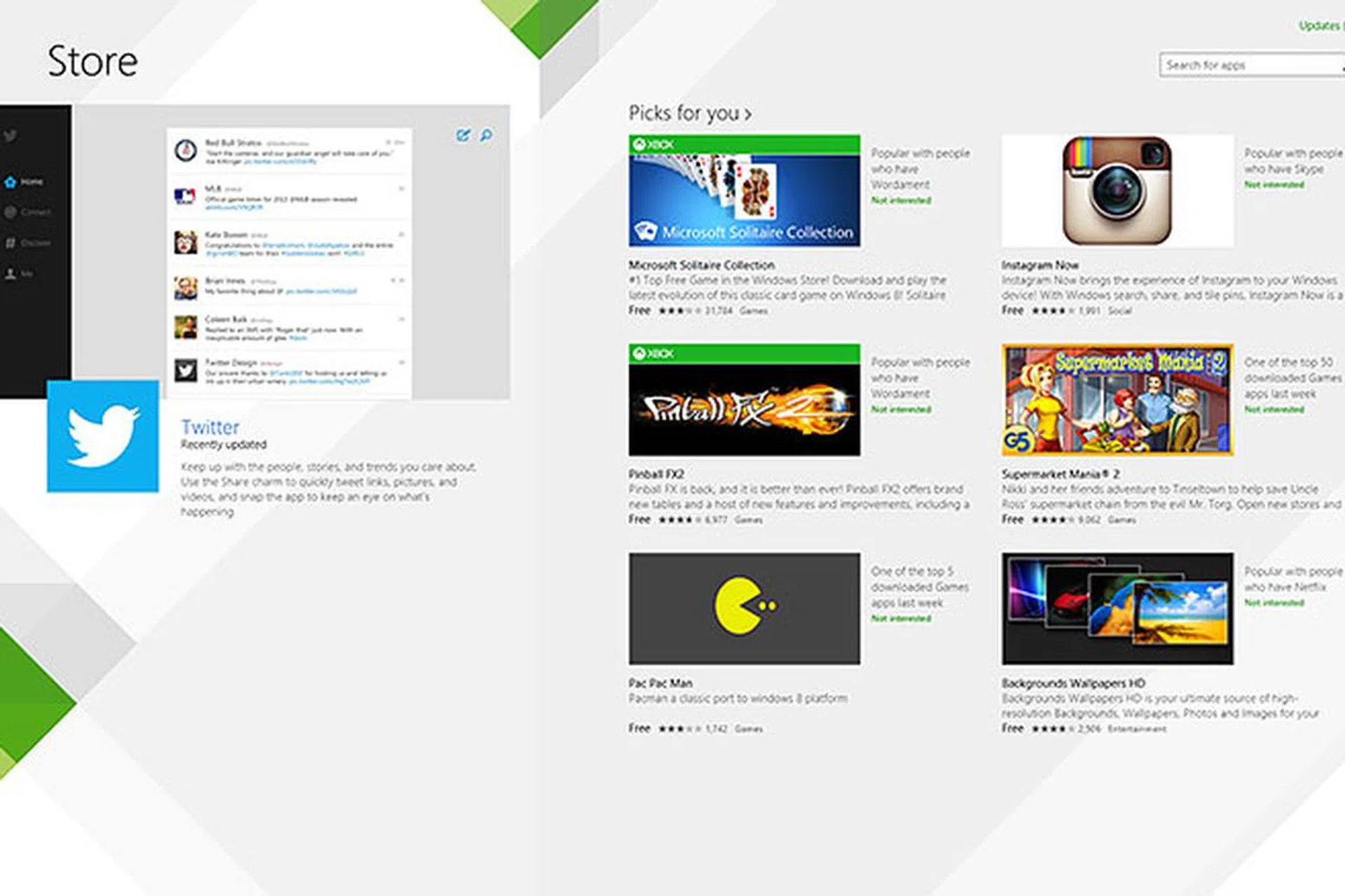 Instead of being category-driven, the revamped Windows Store is now user and popularity-driven.