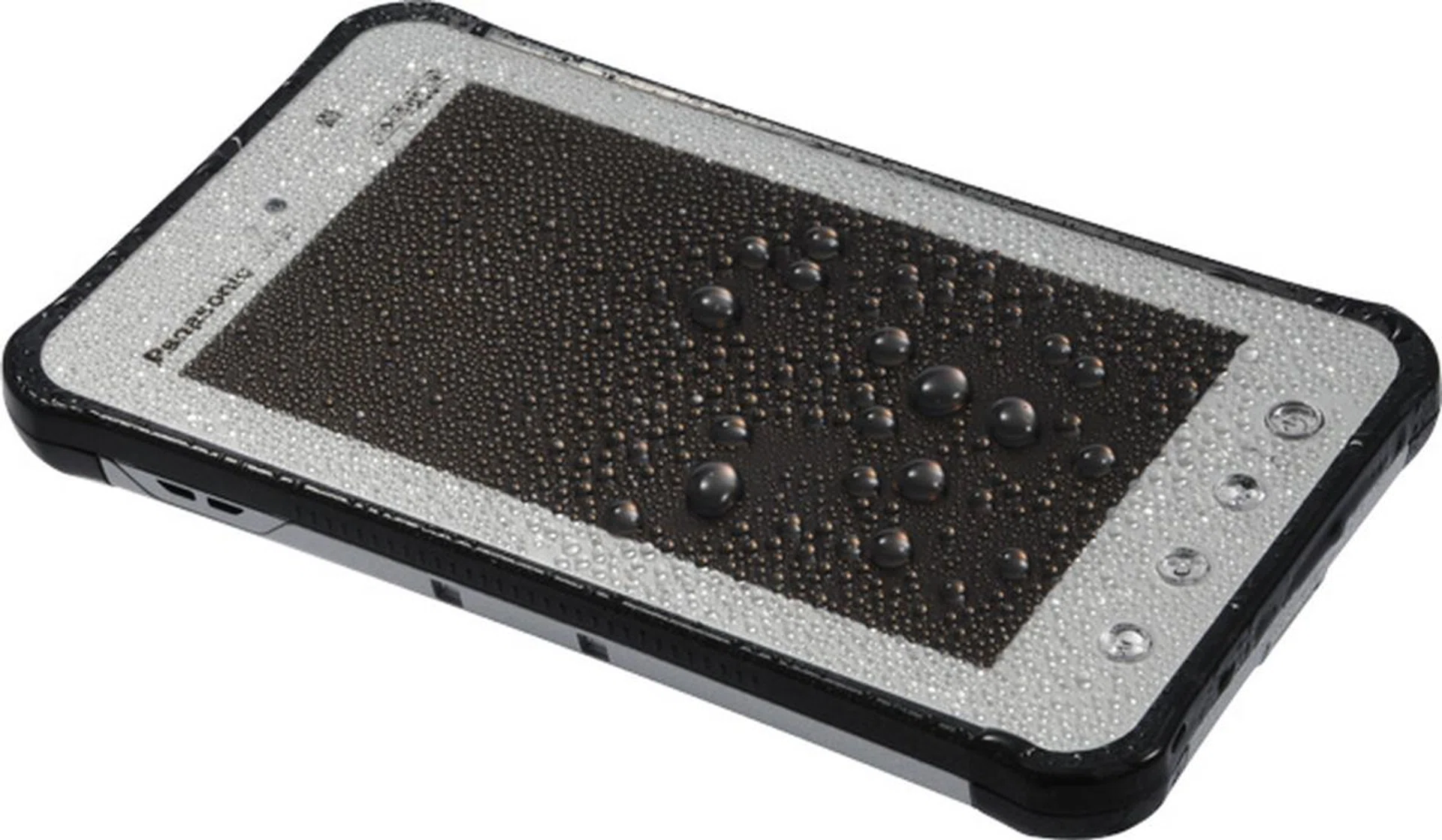Panasonic's new JT-B1 Toughpad isn't waterproof, but that doesn't stop Panasonic from drenching it with a continuous stream of water for over an hour.