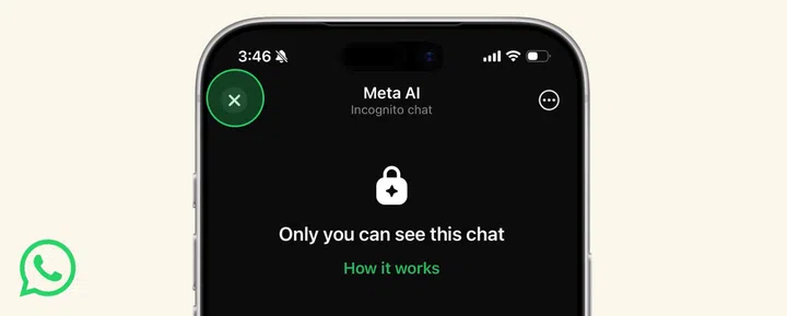 How do I enter and exit WhatsApp’s Incognito Mode with Meta AI