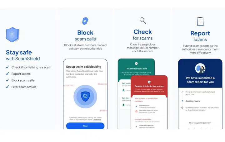 ScamShield's features. Photo: ScamShield. 