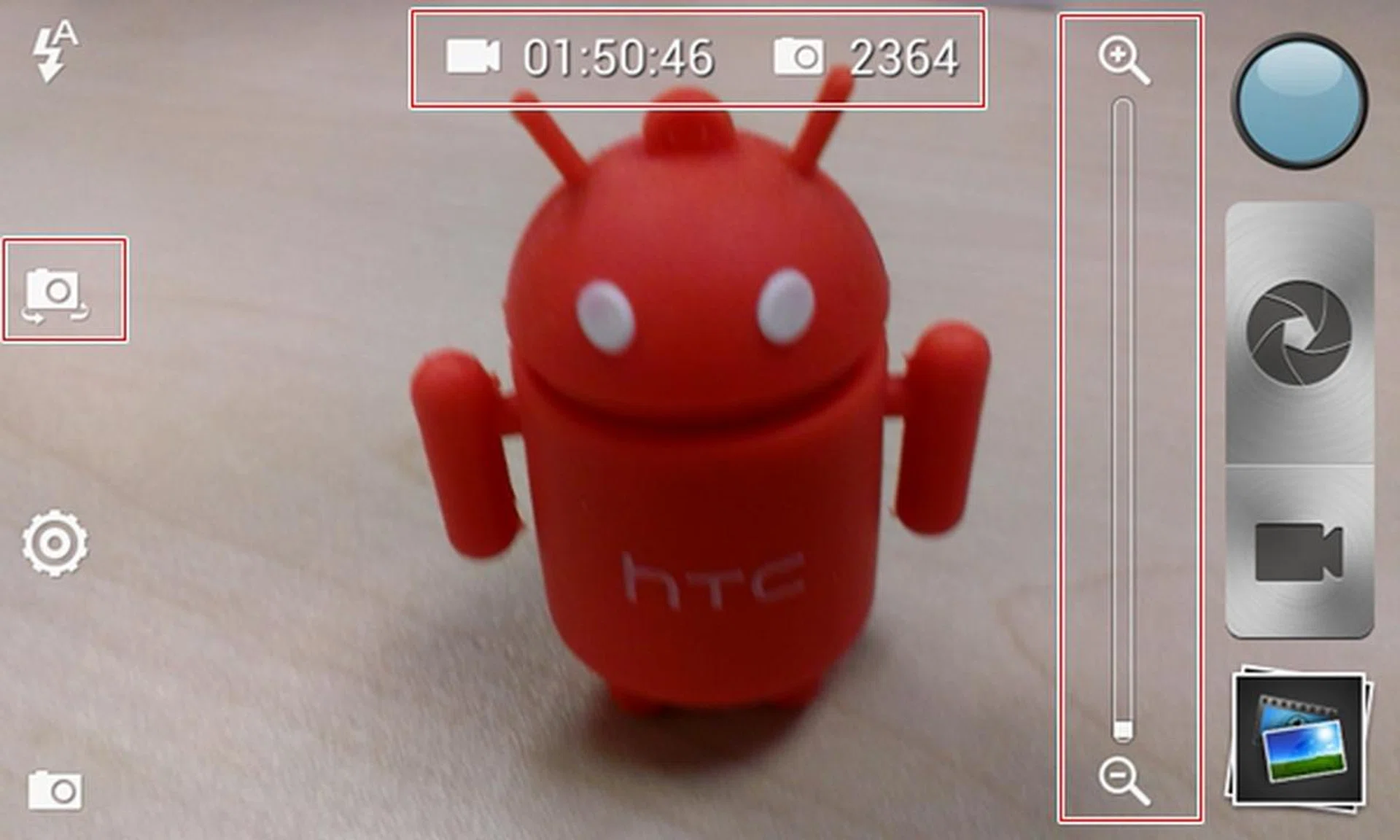 The camera user interface of the HTC One SV is one of our favorites. 
