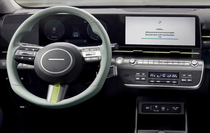 The interior of the new Hyundai Kona (Image source: Hyundai)