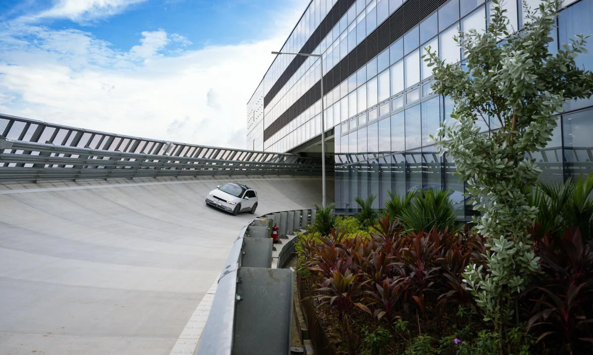 On top of HMGICS is a 620m long track that's used for testing completed cars. (Image source: Hyundai Motor Group)