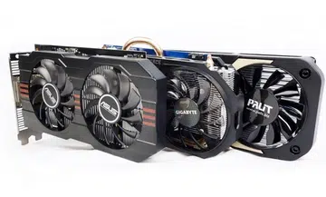 The overclocked versions of the NVIDIA GeForce GTX 750 Ti cards from ASUS, Gigabyte and Palit respectively.