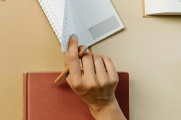 Image of someone using a notebook
