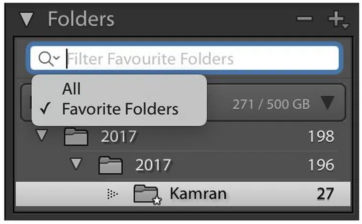 You can now star folders to mark them as favorites.