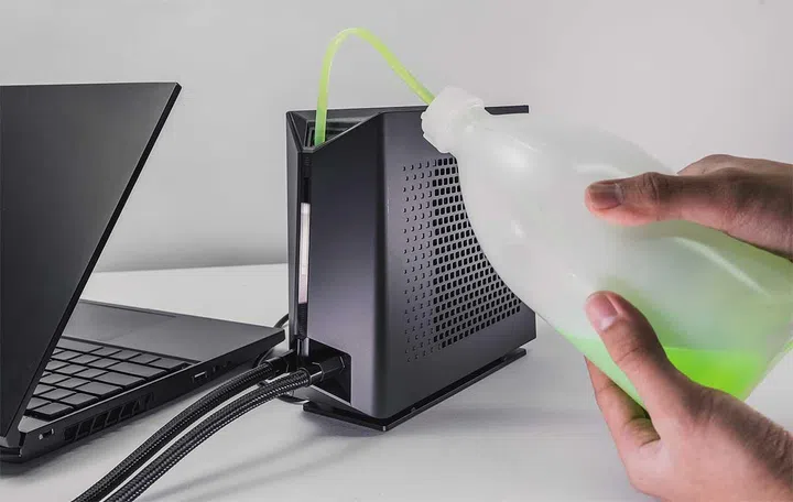 Where the coolant is filled on the Glacier Core. (Image source: Aftershock)