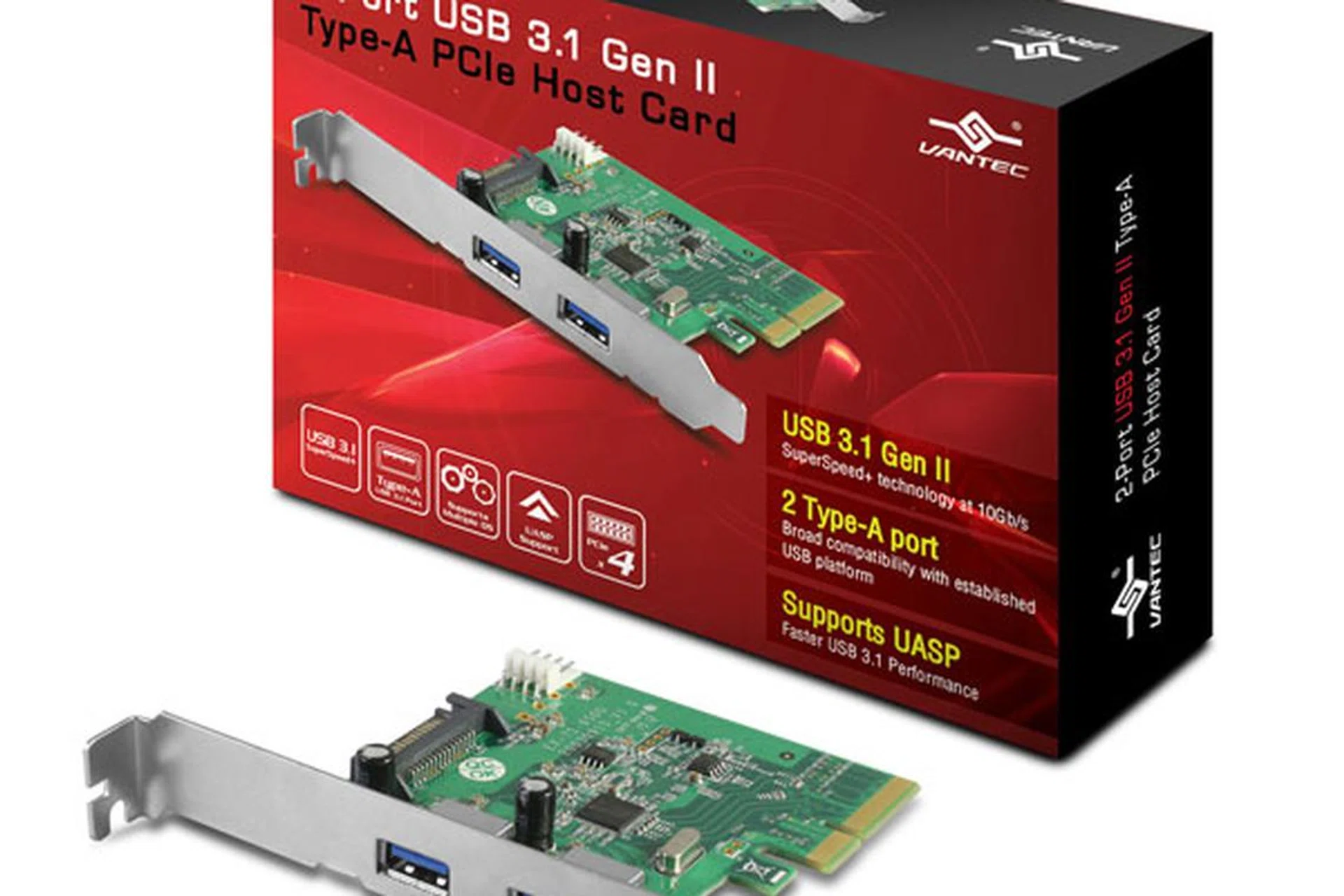 Vantec is releasing a USB 3.1 PCIe host card meant to be paired with its NexStar HDD enclosures. (Image Source: Vantec)
