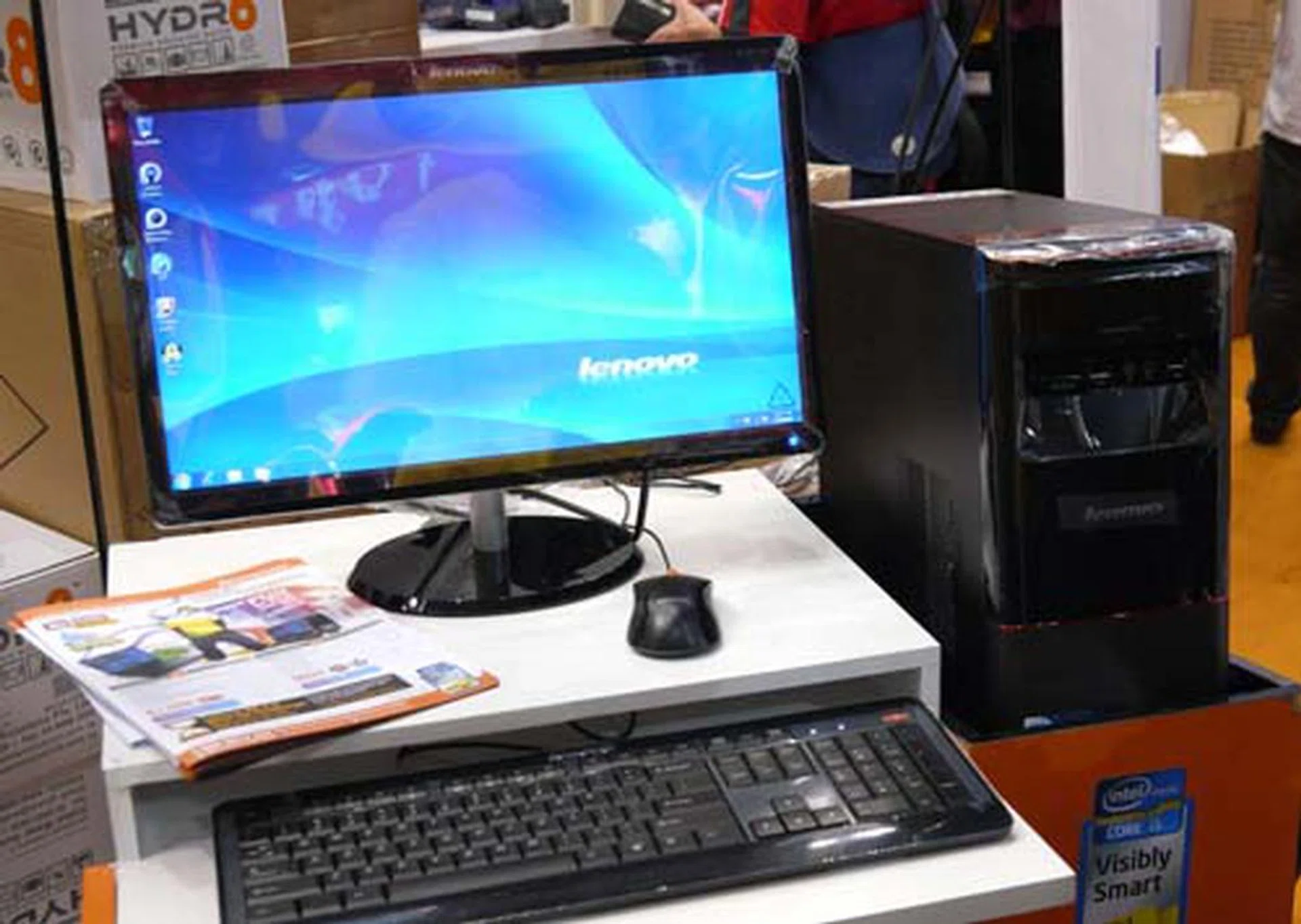 Need a desktop? The Lenovo H410 is a cheap deal at just $699 and uses a very old Intel Pentium E5800 (3.2GHz) processor, 2GB RAM, 500GB HDD and a 20-inch LCD monitor.
