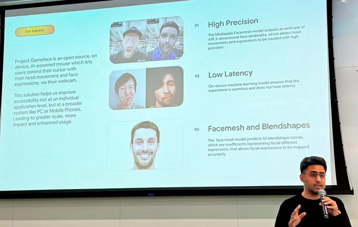 The on-device nature of processing facial expressions gives Project Gameface the needed low latency to operate in fast-moving game environments.