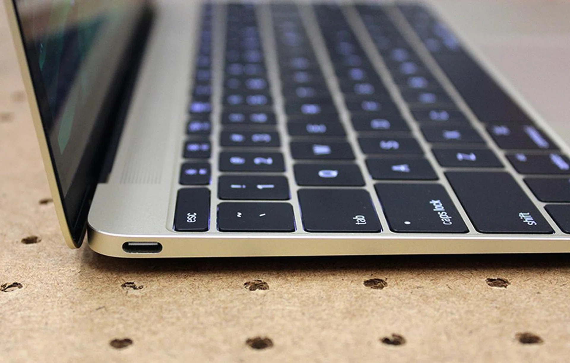 The MacBook is so thin that there is no space for anything other than a single USB Type-C port.