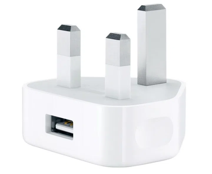 All iPhone models currently ship with this standard 5W USB power adapter. <br> Image source: Apple