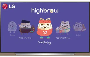 THe Highbrow library has more than 10,000 videos for subscribers. Image courtesy of LG. 